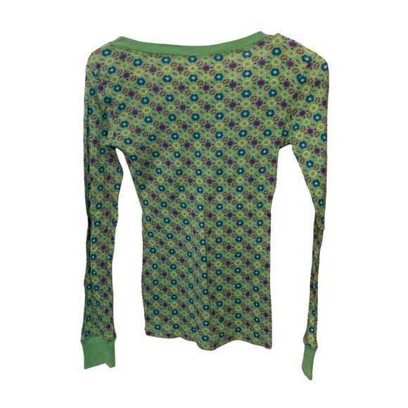 Vintage Y2K Derek Heart Womens Size Small Floral Green Blue Red Pull OVer Scoop - Picture 5 of 6